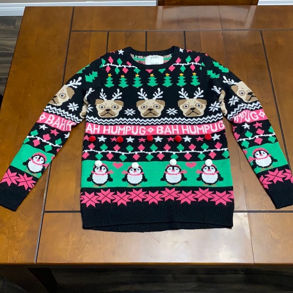 Happy Holidays Bah Humpug Xmas sweater size M